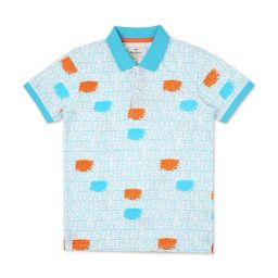 Pepe Jeans Kids Blue & White Printed Polo T-Shirt-picture-19