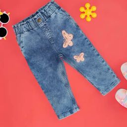 Pantaloons Baby Blue Cotton Embroidered Jeans-image-64
