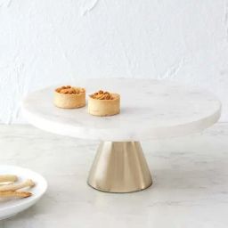 House This Arabian sea White & Silver Marble Cake Stand - Set of 1-image-31