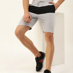 Harvard Men Colourblocked Mid-Rise Shorts-image-7