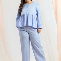 DressBerry Curve Plus Size Round Neck Tunic With Trouser-image-96