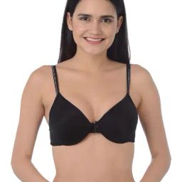 Da Intimo Black Under Wired Padded T-Shirt Bra-image-35