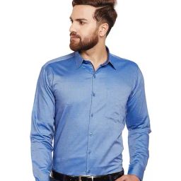 Hancock Blue Slim Fit Shirt-image-13