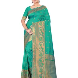 shree krishna fashion Woven Design Zari Art Silk Banarasi Saree-image-35