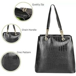 DAISY STAR Geometric Textured Swagger Shoulder Bag image 3