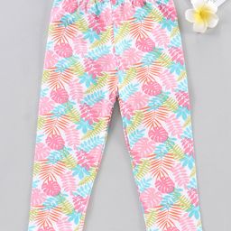 Babyhug Knit Full Length Leggings All Over Print - Multicolor-image-71