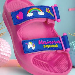 KazarMax Cupcake & Text Detailed Water Proof Sandals - Pink-image-94
