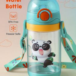 Sipper Bottle with Panda Print Green - 450 ml-image-30