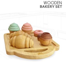 WoodBee Toys Bakery Pretend Play Set - 8 components - Multi Colour-42