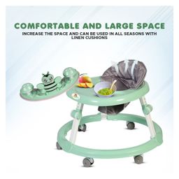 PlayRoots Multifunctional Butterfly Walker with Removable Musical Tray & 2 Level Height Adjustment - Green image 4