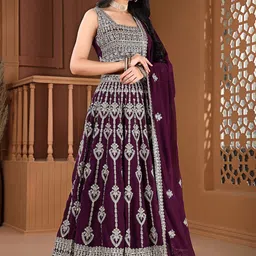 TIKODI Embellished Sequinned Semi-Stitched Lehenga & Unstitched Blouse With Dupatta-picture-14