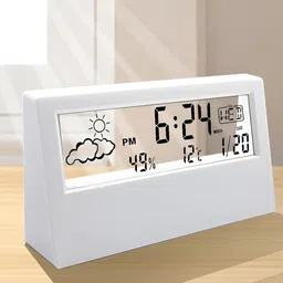 Kadio White Table Clock-image-84