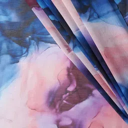 TEEJH Abstract Printed Saree With Blouse Piece image 4