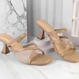Mochi Embellished Block Mules-30