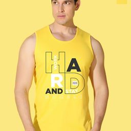 WOOSTRO Pack Of 2 Printed Super Combed Cotton Gym Vests VWS26(HARD YELLOW)(98 YELLOW)-picture-10