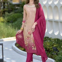 BE IN TEXO FAB Women Floral Printed Kurta with Trousers & Dupatta-picture-18