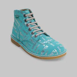 Kickers Women Leather Flatform Heeled Boots-image-90