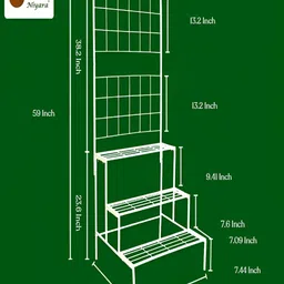 NIYARA White Rectangular Planter Stands image 2