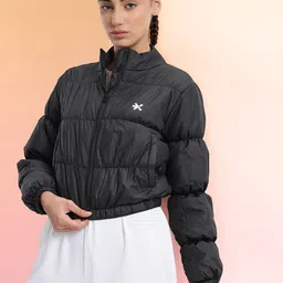 HRX by Hrithik Roshan Mock Collar Crop Puffer Lifestyle Jacket-picture-46