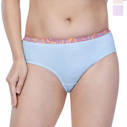 CHIC Pack Of 3 Pure Cotton Mid-Rise Basic Briefs-image-25