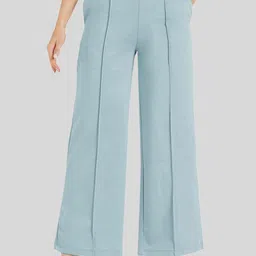 CORSICA Women Relaxed Straight Leg Flared High-Rise Trousers-picture-45