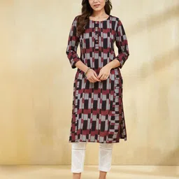 Fabindia Abstract Printed Cotton Kurta-picture-3
