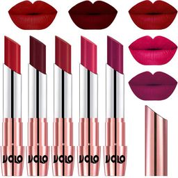 VOLO Set Of 5 Creme Matte Lipstick - 3.5 g Each - 40-42-43-44-45-image-64