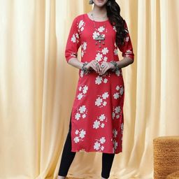 Ethnic basket Women Red Kurtas-picture-2