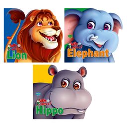 Sawan Lion Elephant Hippo Board Books Pack of 3 - English-26