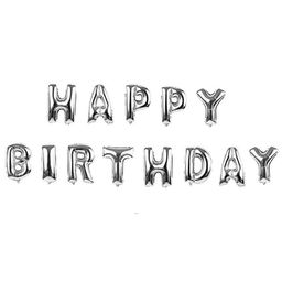 Party Anthem Happy Birthday Foil Balloons - Silver-image-93