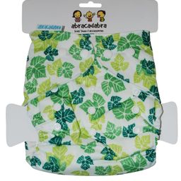 Abracadabra Reusable Diaper With Liner Leaves Print - Green-16
