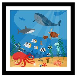 Wens UV Textured Wall Art Painting With Acrylic Glass - Black-image-4