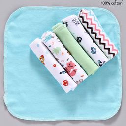 Babyhug 100% Cotton Wash Cloth Pack of 6 - Multicolor-26