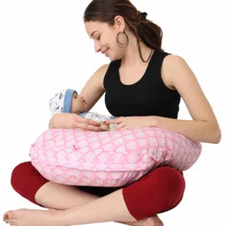 Nene Multifunction Nursing Flower Printed Pillow - Pink-picture-34