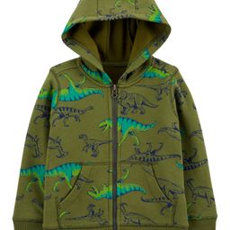 Carter's Dinosaur Zip-Up Fleece -Lined Hoodie - Green-image-17