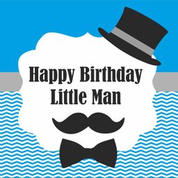 Untumble Little Man Birthday Party Backdrop 4 Feet - Blue-image-31