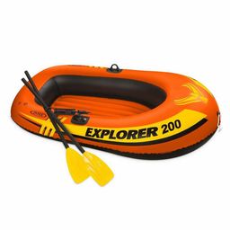 Yamama Explorer 200 Inflatable Boat Set with Mini Air Pump - Orange-10