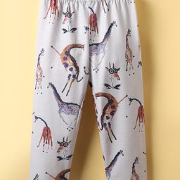 Kookie Kids Full Length Leggings Animal Print - Grey-image-101