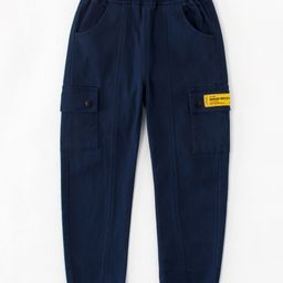 Kookie Kids Full Length Cotton Trouser - Navy Blue-image-2
