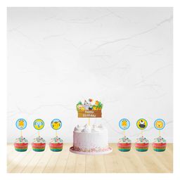 Untumble Jungle Theme Cake & Cup Cake Topper - Pack of 25-13