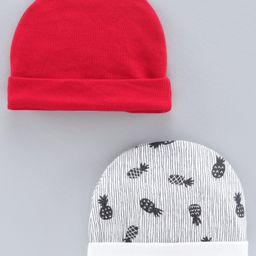 Ben Benny Printed & Solid Baby Cap Grey Red - Diameter 12 cm-picture-36
