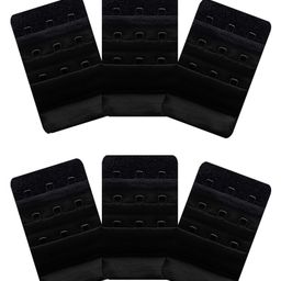 Inner Sense Pack Of 6 Bra Extenders - Black-image-54