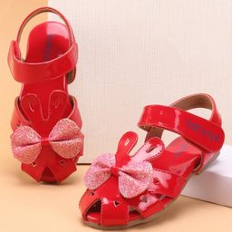 Babyoye Bellies & Peep Toes - Red-image-1