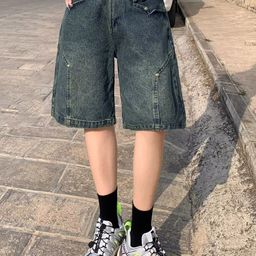StyleCast Women Loose Fit Knee Length Denim Shorts-image-71