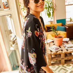 Olalook Printed Open Front Shrug-image-83