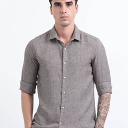 NEVER NEUD Classic Spread Collar Slim Fit Casual Shirt-image-12