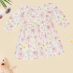 Pantaloons Baby Girls Floral Printed Ruffled A-Line Dress-picture-29