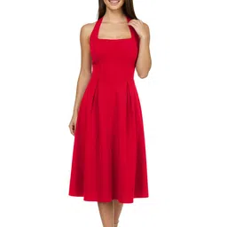Trendyol Halter Neck Fit & Flare Dress-picture-6