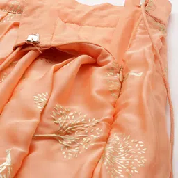 Ethnovog Georgette Printed Semi-Stitched Lehenga & Unstitched Blouse With Dupatta image 2