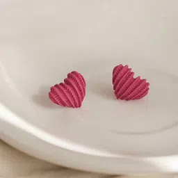 styledose Heart Shaped Studs Earrings-1